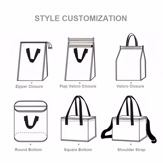 Custom Logo Portable Picnic Insulation Bag Cooler Lunch Thermal Bag